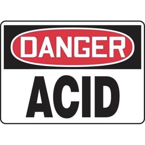Accuform OSHA DANGER SAFETY SIGN ACID 7 in X FRMCHL189XP - main